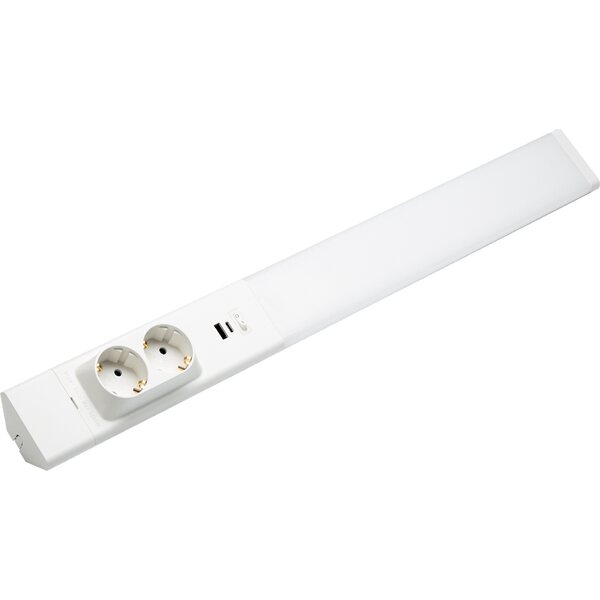 LED Työpistevalaisin USB-porteilla 60cm 18W 1750lm 4000K valkoinen