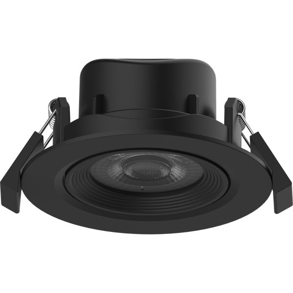 ALASVALO 6,5W 500LM 3000K SUUNNATTAVA, 60˚, PYÖREÄ Ø90MM, MUSTA, HIMMMENNETTÄVÄ
