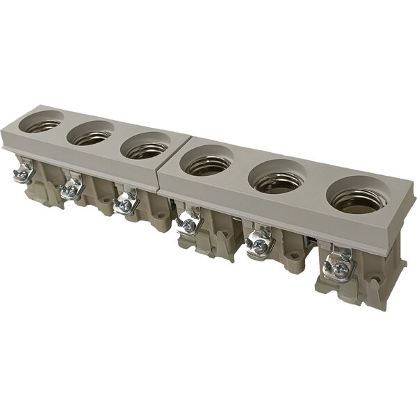 Rivivaroke 6X25A, 500V (sisältää kosketussuojan ja DIN-kisko kiinnikkeen)