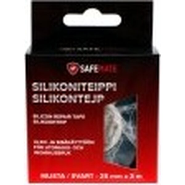 Itsevulkanoituva Silikoniteippi 25mm x 3m musta vedenkestävä